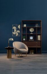 Orsina Black & Gold Side Table, Retro Modern Round Metal Table With Contrasting Finish, Iron Accent Table - thumbnail 3