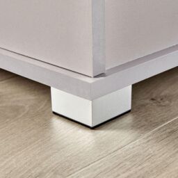 Home Source Ottoman Storage Chest Toy Bedding or Blanket Box Large Wooden Home in Grey - thumbnail 4