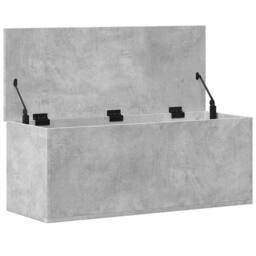 Berkfield Home Storage Box Concrete Grey 90x35x35 cm Engineered Wood - Size: 90 x 35 x 35 cm - thumbnail 7