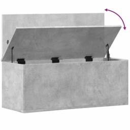 Berkfield Home Storage Box Concrete Grey 90x35x35 cm Engineered Wood - Size: 90 x 35 x 35 cm - thumbnail 8