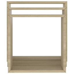 Berkfield Home Wall Cube Shelves 3 pcs Sonoma Oak in Light Brown - thumbnail 5