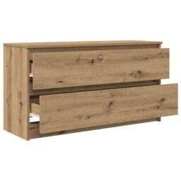 Berkfield Home TV Cabinet Artisan Oak 100x35x54 cm Engineered Wood in Brown - Size: 100 x 35 x 54 cm - thumbnail 5
