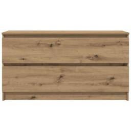 Berkfield Home TV Cabinet Artisan Oak 100x35x54 cm Engineered Wood in Brown - Size: 100 x 35 x 54 cm - thumbnail 6
