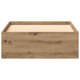 Berkfield Home Bed Frame Artisan Oak 90x190 cm Engineered Wood in Brown - thumbnail 6