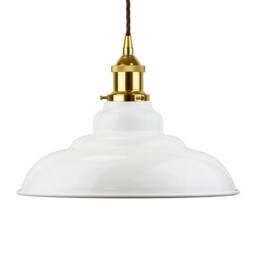 SE Home White St Edmund's Pendant Light - Gold - Brown Twisted - thumbnail 1