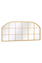 "MirrorOutlet Gold Metal Framed Window Arched Wall Mirror 69"" X 33"" (174CM X 85CM) - Size: 1 Pack" - thumbnail 4