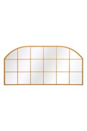 "MirrorOutlet Gold Metal Framed Window Arched Wall Mirror 69"" X 33"" (174CM X 85CM) - Size: 1 Pack" - thumbnail 3