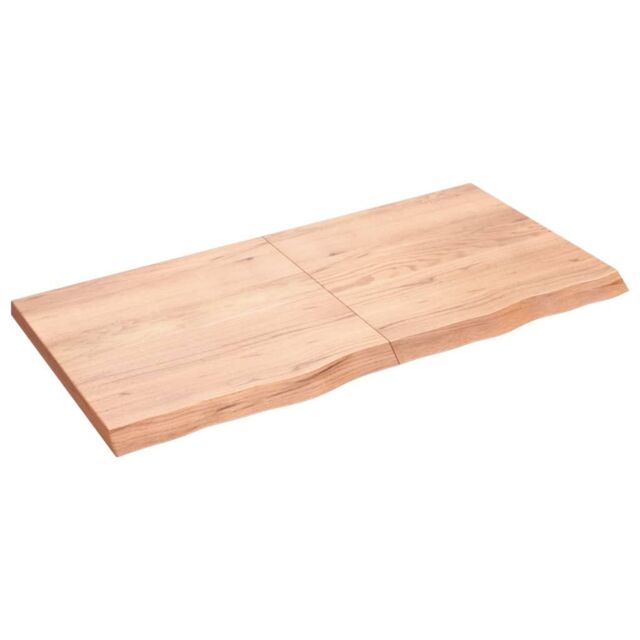 Berkfield Home Wall Shelf Light Brown 120x60x(2-4) cm Treated Solid Wood Oak - image 1