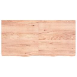 Berkfield Home Wall Shelf Light Brown 120x60x(2-4) cm Treated Solid Wood Oak - thumbnail 2