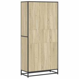 Berkfield Home Modern Bookcase Sonoma Oak 80.5x35x170.5 cm Engineered Wood in Brown - thumbnail 6