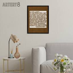 "Artery8 Winter Typography Painting Reijer Stolk Framed Canvas Wall Art Print in Brown - Size: W12"" x H16""" - thumbnail 3