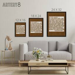 "Artery8 Winter Typography Painting Reijer Stolk Framed Canvas Wall Art Print in Brown - Size: W12"" x H16""" - thumbnail 4