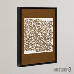 "Artery8 Winter Typography Painting Reijer Stolk Framed Canvas Wall Art Print in Brown - Size: W12"" x H16""" - thumbnail 2