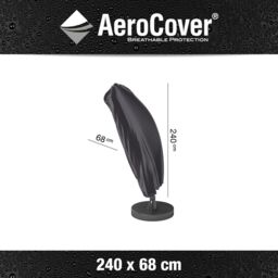Ruma AeroCover Free Arm Parasol Cover W68xD68xH240cm in Dark Grey - Size: 1 Pack - thumbnail 2