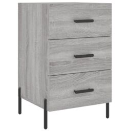 Berkfield Home Bedside Cabinet Grey Sonoma 40x40x66 cm Engineered Wood - Size: 40 x 40 x 66 cm - thumbnail 2