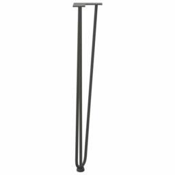 Berkfield Home Hairpin Table Legs 4 pcs Anthracite 72 cm Solid Steel in Charcoal - thumbnail 6
