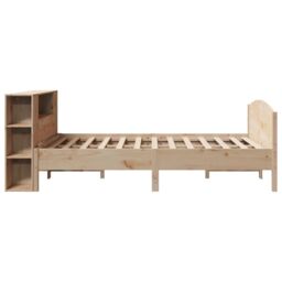 Berkfield Home Bookcase Bed without Mattress 135x190cm Solid Wood Pine in Brown - Size: 135x190 cm - thumbnail 5