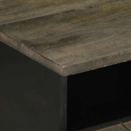 Berkfield Home Coffee Table Black 80x54x40 cm Solid Wood Mango - Size: 80 x 54 x 40 cm - thumbnail 6