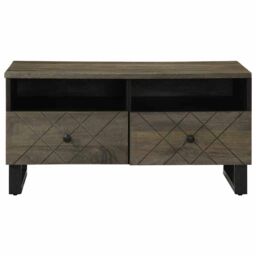 Berkfield Home Coffee Table Black 80x54x40 cm Solid Wood Mango - Size: 80 x 54 x 40 cm - thumbnail 3