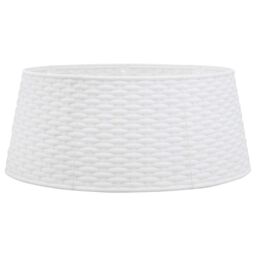 Berkfield Home Christmas Tree Skirt White √ò56x23 cm Plastic - Size: 56x23 cm - thumbnail 2