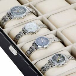 Kelvenix 6 Compartments Watch Box, Jewelry Storage in Black - thumbnail 5