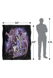 JQ Licensing En Protectors of The Realm Fairy & Dragon Silky Touch Super Soft Throw Blanket 152 X 127 cm in White - thumbnail 5
