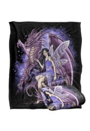 JQ Licensing En Protectors of The Realm Fairy & Dragon Silky Touch Super Soft Throw Blanket 152 X 127 cm in White - thumbnail 2
