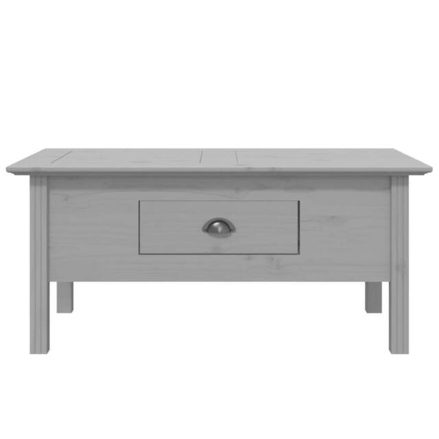 Berkfield Home Beautiful Coffee Table BODO Grey 100x55x45 cm Solid Wood Pine - Size: 100 x 55 x 45 cm - image 1