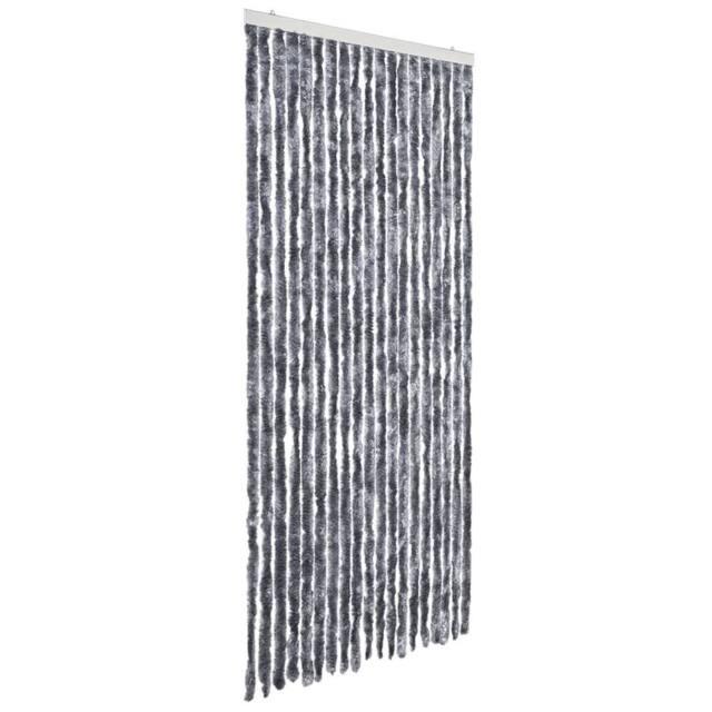 Berkfield Home Insect Curtain Silver 56x185 cm Chenille - image 1
