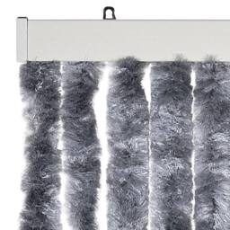 Berkfield Home Insect Curtain Silver 56x185 cm Chenille - thumbnail 4