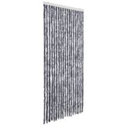 Berkfield Home Insect Curtain Silver 56x185 cm Chenille - thumbnail 1