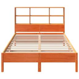 Berkfield Home Bookcase Bed without Mattress Wax Brown 140x190 cm Solid Wood Pine - thumbnail 4