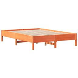 Berkfield Home Bookcase Bed without Mattress Wax Brown 140x190 cm Solid Wood Pine - thumbnail 8