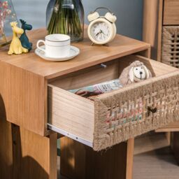 Nordlys Bedside Table Night Stand Scandinavian Wooden in Brown - thumbnail 3