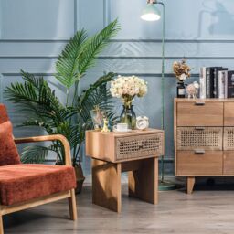 Nordlys Bedside Table Night Stand Scandinavian Wooden in Brown - thumbnail 8
