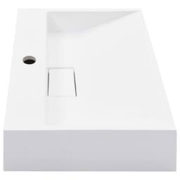 Berkfield Home Chic Wash Basin 50x38x13 cm Mineral Cast/Marble Cast White - Size: 50 x 38 x 13 cm - thumbnail 5