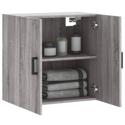 Berkfield Home Wall Cabinet Grey Sonoma 60x31x60 cm Engineered Wood - Size: 60 x 31 x 60 cm - thumbnail 4