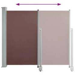 Berkfield Home Patio Retractable Side Awning 120x300 cm Brown - thumbnail 4