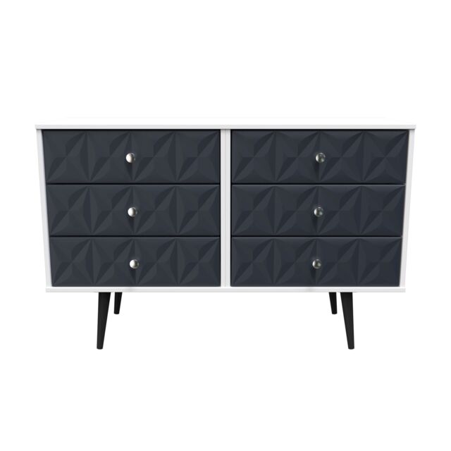 Ready Assembled 2 U Toledo 6 Drawer Wide Chest (Ready Assembled) in Dark Blue - image 1
