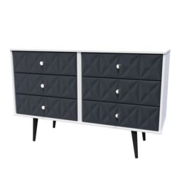Ready Assembled 2 U Toledo 6 Drawer Wide Chest (Ready Assembled) in Dark Blue - thumbnail 3