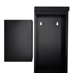 Furnished Outdoor Wall Mounted Steel Lockable Smoke Ash Tray in Black - thumbnail 2