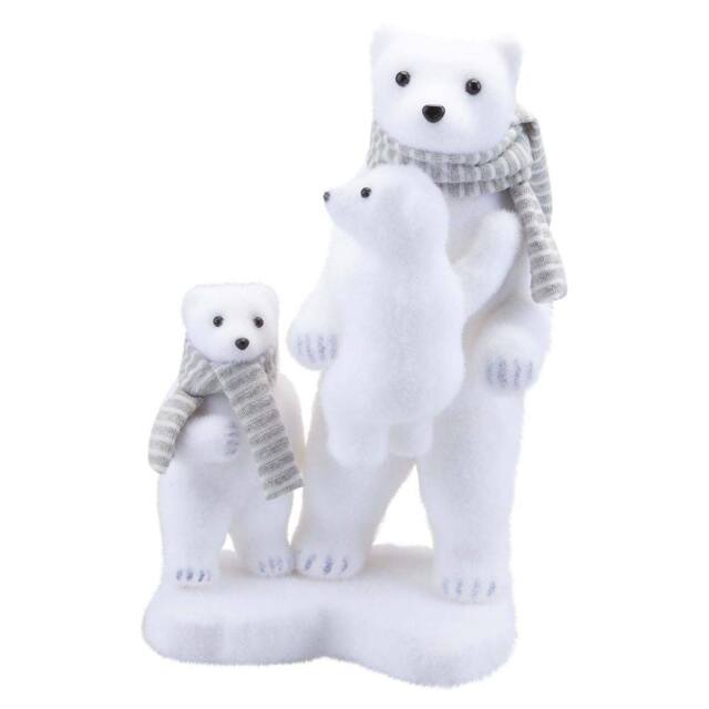VFM e-Store Christmas Polar Bear Decoration 35cm x 21cm White X 1 - Size: 35 cm x 21 cm - image 1
