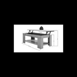 GFW Lift Up Coffee Table in Grey - thumbnail 6