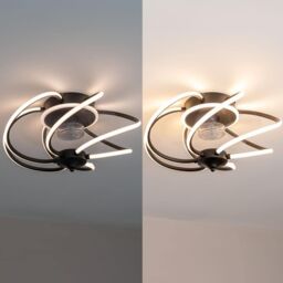 ValueLights Infinity Matte Black Swirl Remote Control Integrated LED Ceiling Fan - thumbnail 5