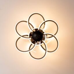 ValueLights Infinity Matte Black Swirl Remote Control Integrated LED Ceiling Fan - thumbnail 9