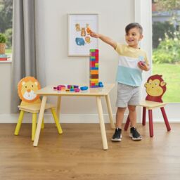 Liberty House Toys Jungle Table & Chair Set in Brown - thumbnail 2
