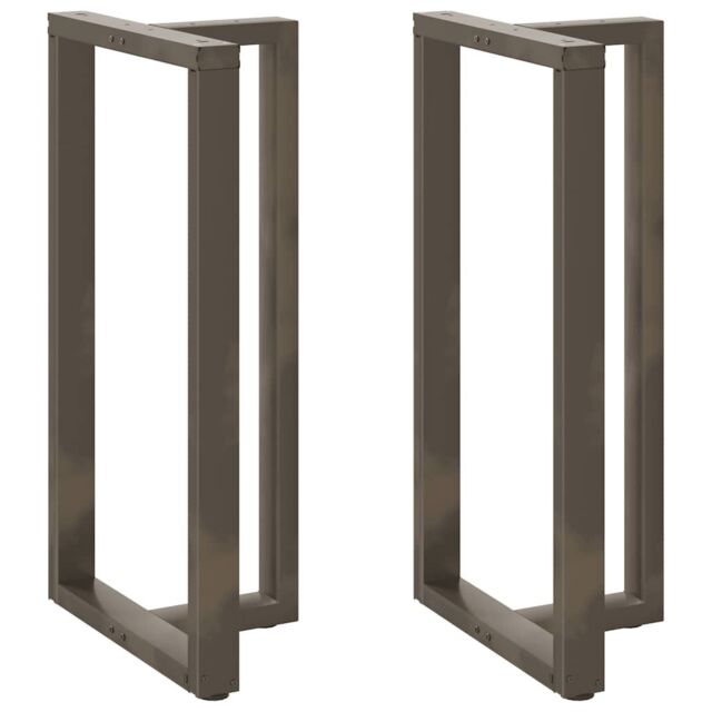 Berkfield Home Bar Table Legs T-Shaped¬†2 pcs Natural Steel 60x35x(110-111) cm Steel in Black - image 1