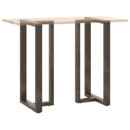 Berkfield Home Bar Table Legs T-Shaped¬†2 pcs Natural Steel 60x35x(110-111) cm Steel in Black - thumbnail 8