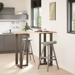 Berkfield Home Bar Table Legs T-Shaped¬†2 pcs Natural Steel 60x35x(110-111) cm Steel in Black - thumbnail 2