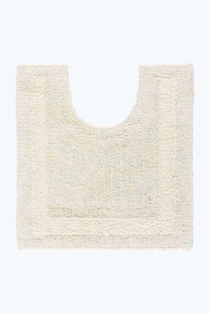 Homescapes Luxury Pedestal Mat Reversible 1600GSM 100% Cotton, 50 x 55cm Bath Mat in Cream - Size: 50 x 55 cm - image 1
